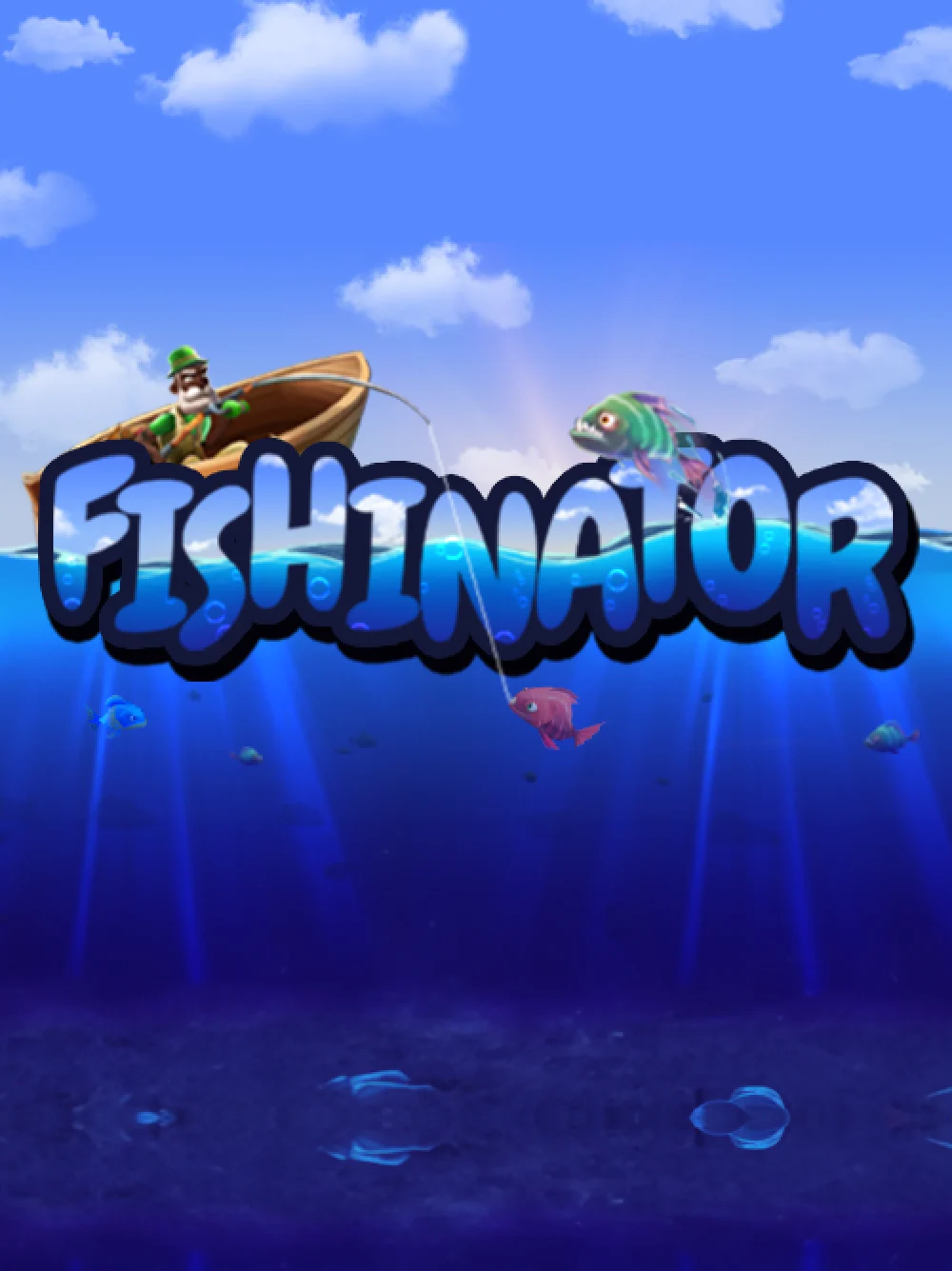 Miniatura de juego con estilo marino y efectos visuales vibrantes